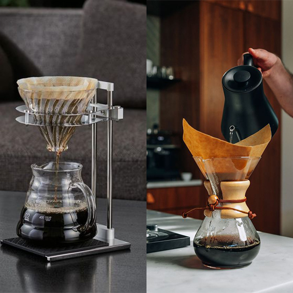 تفاوت قهوه ساز كمكس و قهوه ساز V60