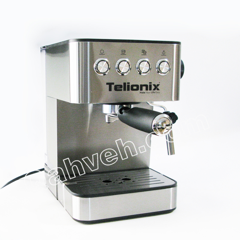 Machine à expresso et cappuccino Telionix TEM5120, 20 bars, 1.6 L, 1200W