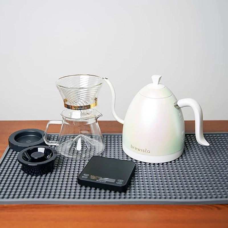 کتل برقی برویستا 600 میل مدل Artisan Gooseneck Pro-Aurora White سفید شفقی