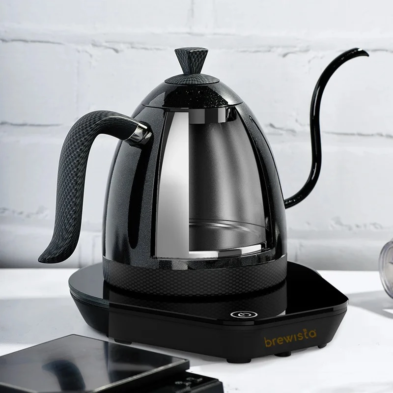 کتل برقی برویستا 600 میل مدل Artisan Gooseneck مشکی براق