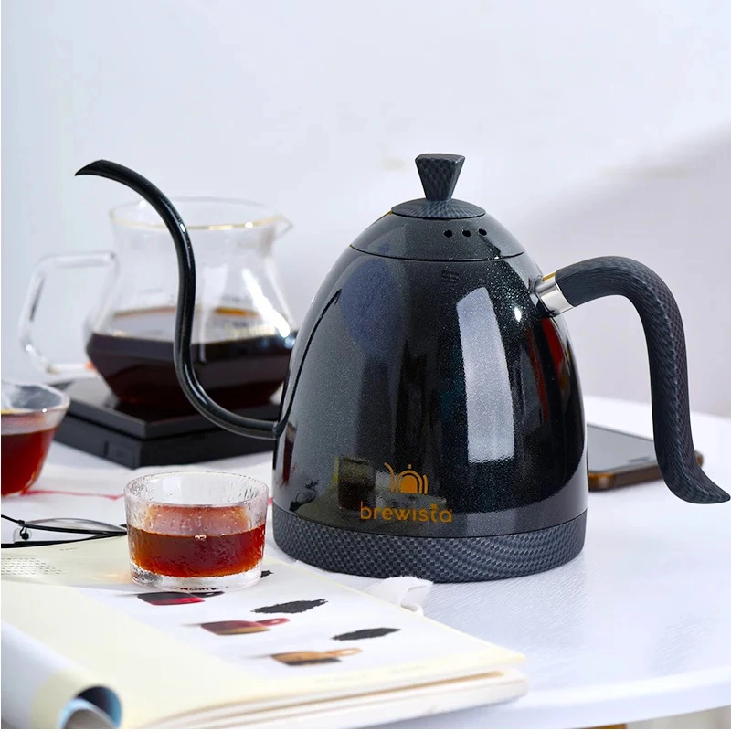 کتل برقی برویستا 600 میل مدل Artisan Gooseneck مشکی شن و ماسه ایی