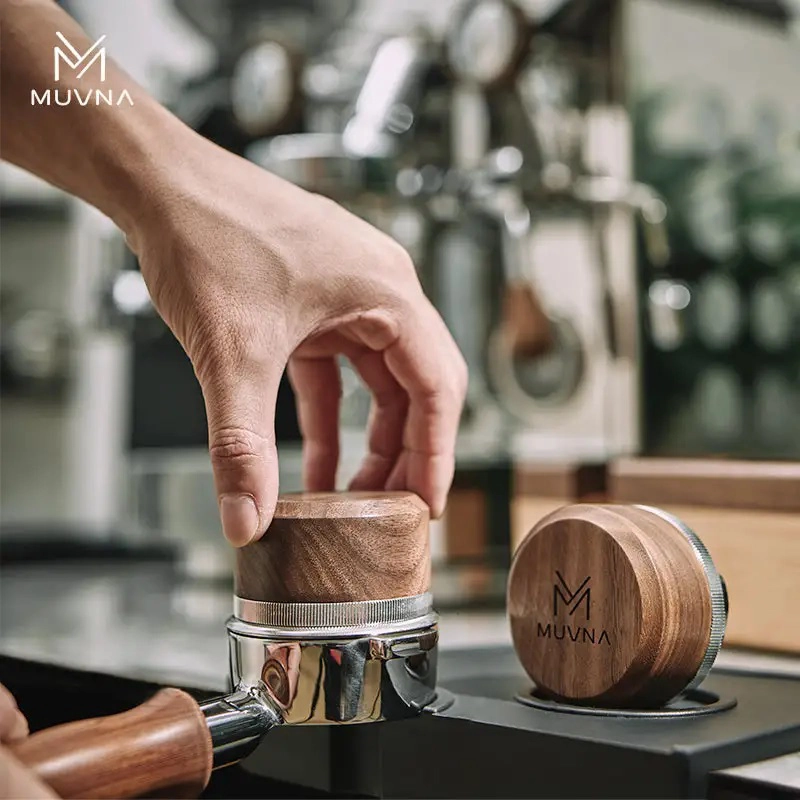 لولر دیستریبیوتر قهوه MUVNA مدل چوبی کد T2127L4 سایز 58.35mm استیل