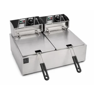 سرخ کن برقی صنعتی BONO روزمیزی 2 لگن مدل QH-DF82S استیل